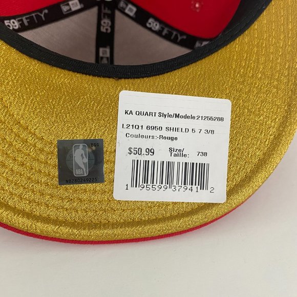 NEW Toronto Raptors New Era 59Fifty NBA Team Shield Fitted Hat Cap Mens Sz 7 1/8 - Picture 9 of 11